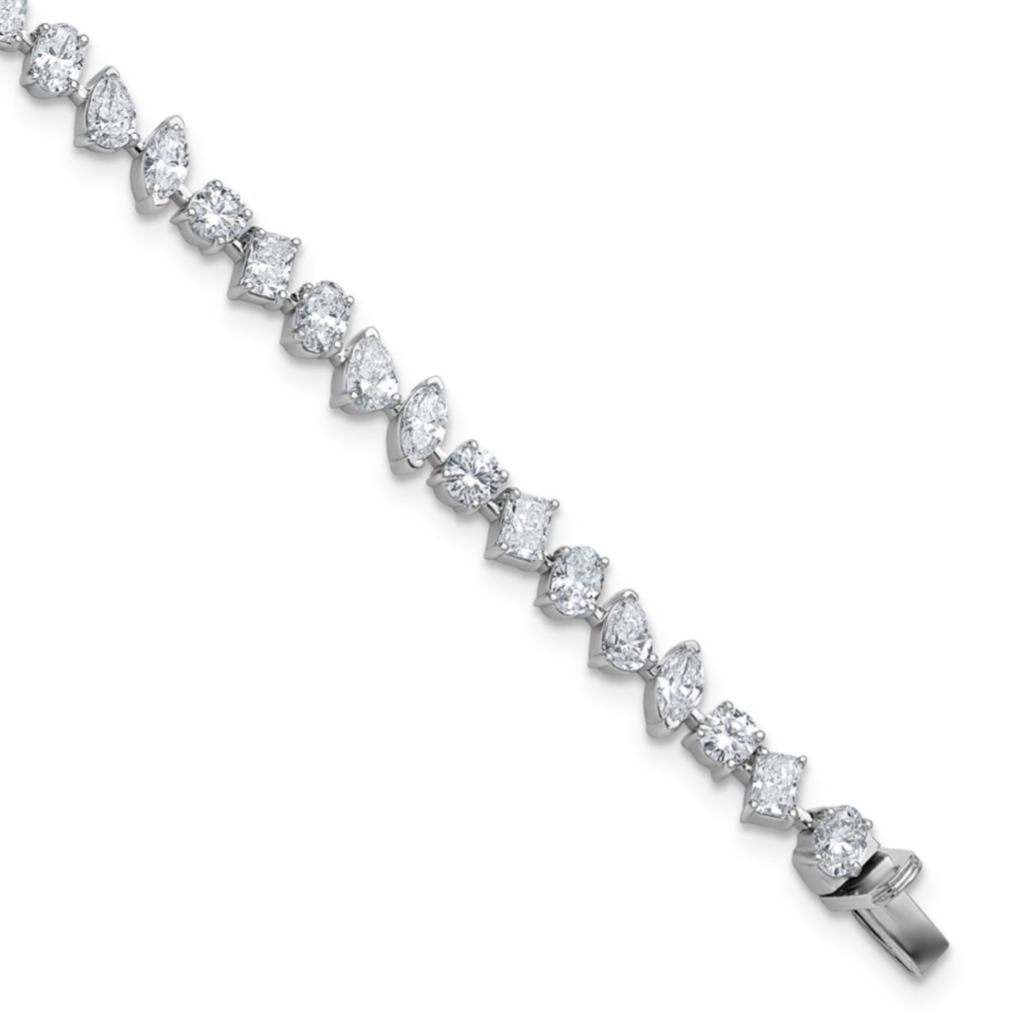 14K Multiple Shape Lab Grown Diamond Bracelet